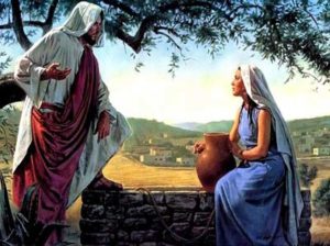 Picture of Jesus and the woman at the well